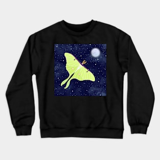 Luna Moth and Moon Dust Crewneck Sweatshirt